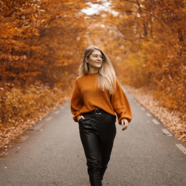 Girl with Orange Deress